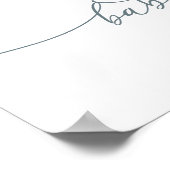 Moderne Nautical Sailboat Babydusche Willkommen Poster (Ecke)