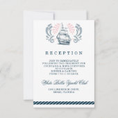 Moderne Nautical Wedding Reception Card Einladung (Vorderseite)