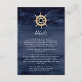 Moderne Nautik | Angaben zur Hochzeit des Schiffs Begleitkarte (Vorderseite)