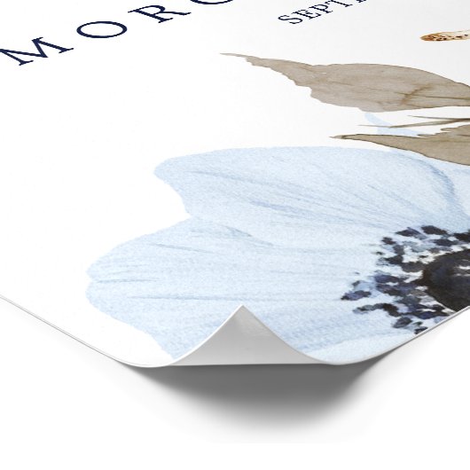 Moderne Nautik | Begrüßung von Blumenzehen Poster (Ecke)