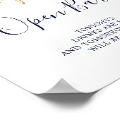 Moderne Nautik | Floral Open Bar Sign Poster (Ecke)