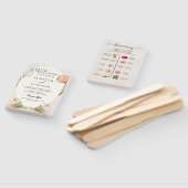 Moderne Nautik | Floral Wedding Program Hand Fan Fächer (Non-assembled)