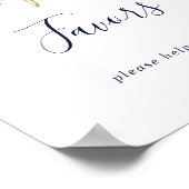 Moderne Nautik | Florale Gastgeschenke Hochzeiten Poster (Ecke)