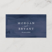 Moderne Nautik | Greenery Flat Wedding Platzkarte (Rückseite)