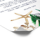 Moderne Nautik | Grün - Unplugged Ceremony Sign Poster (Ecke)