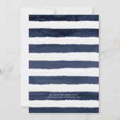 Moderne Nautik | Grüne Hochzeitsempfang Einladung (Rückseite)