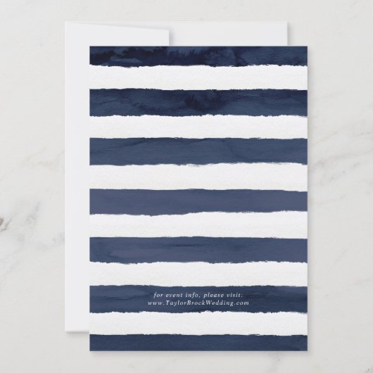 Moderne Nautik | Grüne Hochzeitsempfang Einladung (Rückseite)