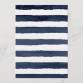 Moderne Nautik | Hochzeit von Starfish Hinweiskarte (Rückseite)