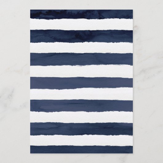 Moderne Nautik | Hochzeit von Starfish Hinweiskarte (Rückseite)