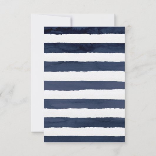 Moderne Nautik | RSVP-Karte mit Blumenmenü RSVP Karte (Rückseite)