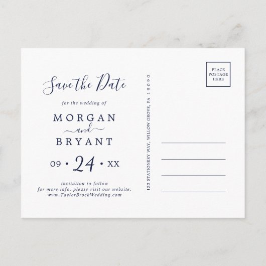 Moderne Nautik | Schiffs-Helm Save the Date Postka Einladungspostkarte (Rückseite)