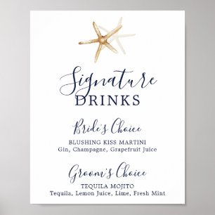 Moderne Nautik Signature Drinks signature Starfi Poster