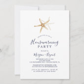 Moderne Nautik | Starfish Housewarming Party Einladung (Vorderseite)