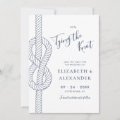 Moderne Nautik verbindet das Knotenteihen Save The Date (Vorderseite)