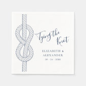 Moderne Nautik verbindet die Hochzeit des Knotens Serviette (Vorderseite)