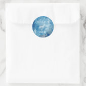 Moderne nautische Aquarell-Hochzeit Briefumschlag- Runder Aufkleber (Tasche)