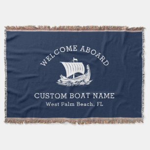 Moderne nautische benutzerdefinierte Bootname & Sc Decke