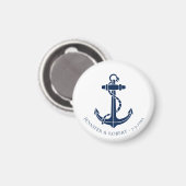 Moderne nautische Bootsanker-Hochzeitsgeschenke Magnet (Vorderseite/Rückseite)