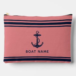 Moderne nautische Bootsanker und Name individuell Zubehörtasche