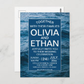 Moderne nautische Hochzeit Postkarte (Vorne/Hinten)