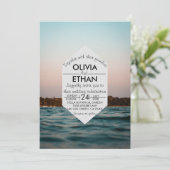 Moderne nautische Hochzeitseinladung Einladung (Stehend Vorderseite)