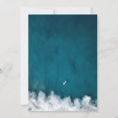 Moderne nautische Hochzeitsreise an der Küste Einladung (Rückseite)