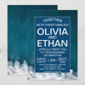 Moderne nautische Hochzeitsreise an der Küste Einladung (Vorne/Hinten)