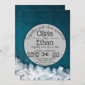 Moderne nautische Hochzeitsreise an der Küste Einladung (Vorne/Hinten)