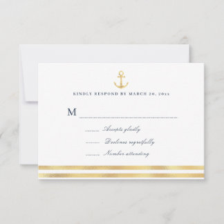 moderne nautische Meer RSVP-Karte RSVP Karte