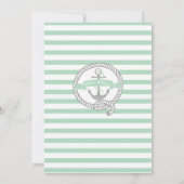 Moderne Nautische NeutralBaby-Dusche Einladung (Rückseite)