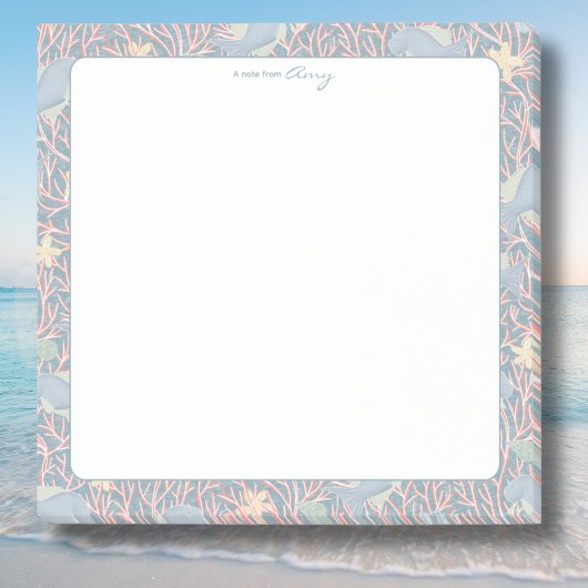 Moderne nautische Riff personalisierte Post‑It Not Post-it Klebezettel