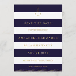 Moderne nautische Save the Date Karte