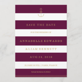 Moderne nautische Save the Date Karte