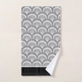 Moderne nautische Seashell Grau Muscheln Schwarz Badhandtuch Set (Handtuch)