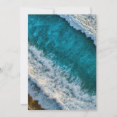 Moderne nautische Wellen Hochzeit Einladung (Rückseite)