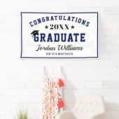 Moderne Navy Black Klasse von 2023 Graduation Part Banner (Insitu)
