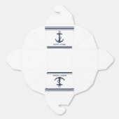 Moderne Navy Blau Anker Boot Name Benutzerdefinier Geschenkschachtel (Ungeklappt)