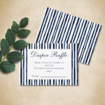 Moderne Navy-Blau-Baby-Shower-Windel-Raffel