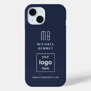 Moderne Navy Blau Custom Logo Geschäft Case-Mate iPhone Hülle