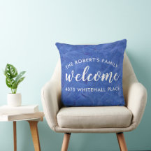 Moderne Navy-Blau-Familienname Willkommen