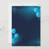 Moderne Navy-Blau Gemeinsamer Geburtstag Einladung (Rückseite)