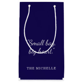 Moderne Navy Blau und Weiße Benutzerdefinierte Mus Kleine Geschenktüte