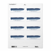 Moderne Navy-Blau-Wasserfarbe-Geschäftsversandetik (Vorne)