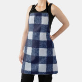 Moderne Navy-Blau-Weiße Schachbrettmuster  Schürze (InSitu)