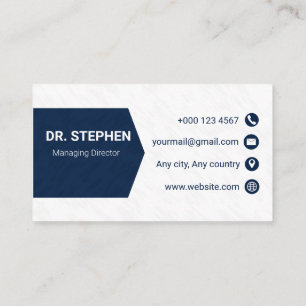 Moderne Navy-Blue Creative Gradient-Logo Visitenkarte