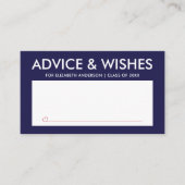 Moderne Navy Blue Graduate Student Graduation Part Hinweiskarte (Vorderseite)