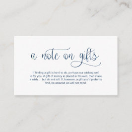 Moderne Navy Blue Hand Letters, Ein Hinweis auf Ge Begleitkarte