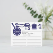 Moderne Navy Blue Kitchen Utensipe Karte (Stehend Vorderseite)