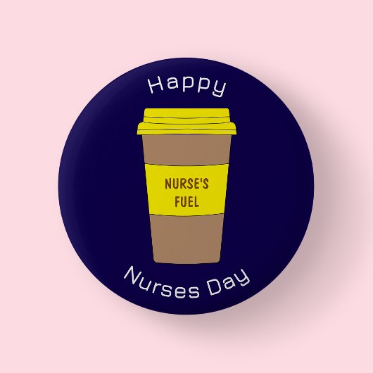 Moderne Navy-Blue-Krankenschwestern-Tag-Kaffeetass Button