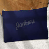 Moderne Navy BLue, Personalisiert Name, SImple Zubehörtasche